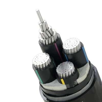 YJLHV22 4 Nwayo 240mm² Aliminyòm Nwayo XLPE Steel Tap Blende PVC Djenn Pouvwa Endistriyèl